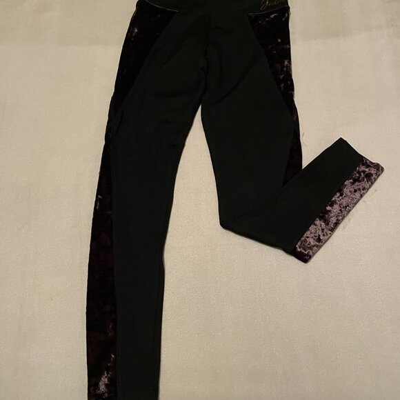 Justice, Size 10, Black Leggings with velvet trim, NEW! - Picture 10 of 10
